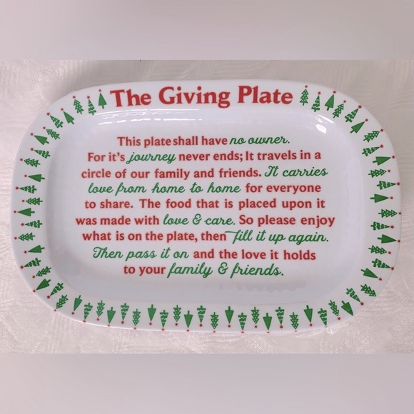 Christmas Holiday Giving Plates / Giving Platters  - set of 4 - Picture 3 of 6